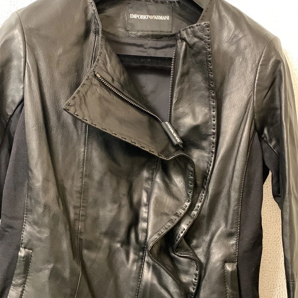 EMPORIO ARMANI Leather Jacket - Picture 6 of 10